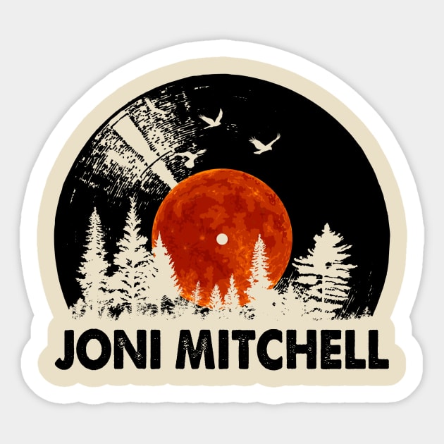 Mitchell Name Record Music Forest Gift Sticker by Mountain River Landscape